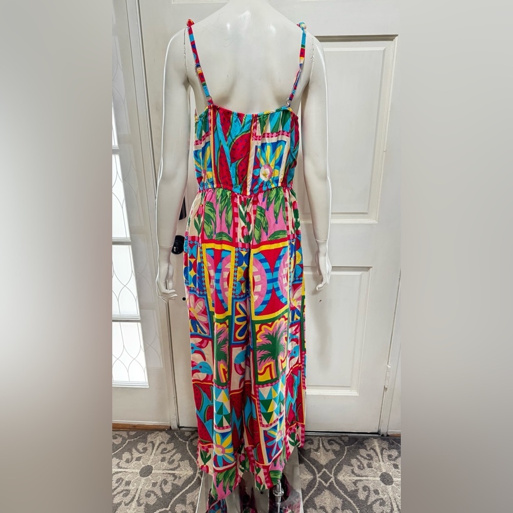 Sincerely Jules 100%Rayon Floral Multicolor Patterned Jumpsuit Size Large - Picture 3 of 13